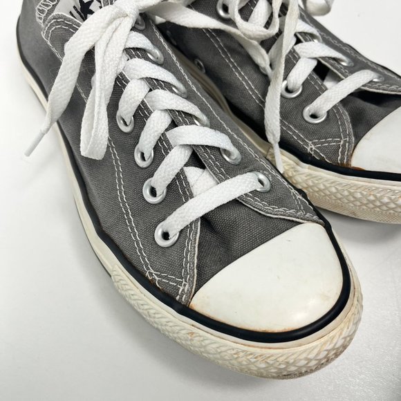 Converse SIZE 7 Women’s Low Top Gray Canvas Sneakers Lace Up - Picture 3 of 10